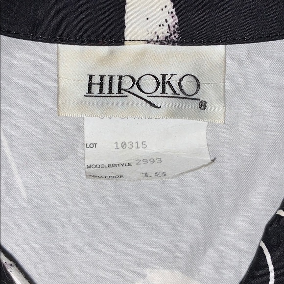 Vintage Hiroko Jacket Black and White Size 18 - Picture 3 of 4
